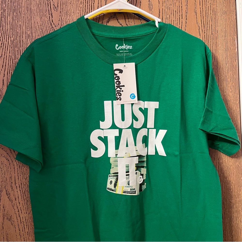 Cookies SF Just Stack It Tee - Medium - Green - BRAND NEW NWT